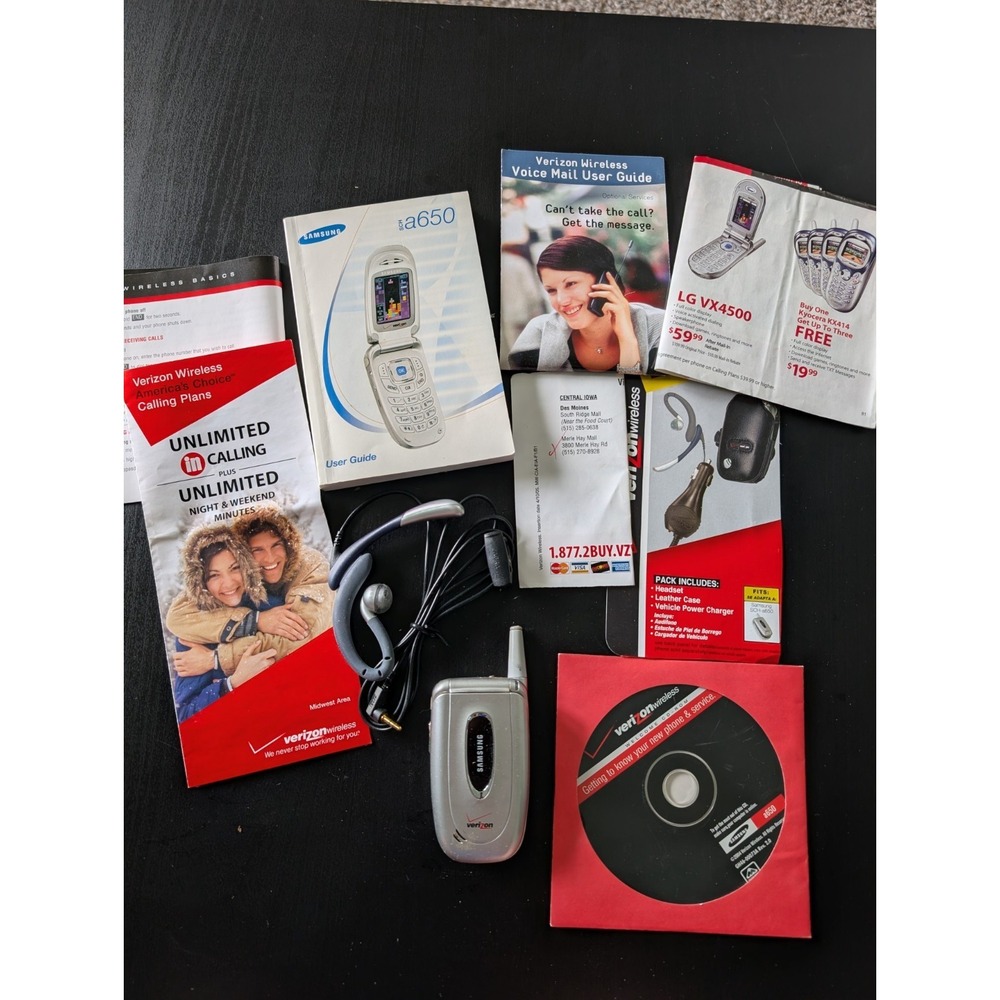 Samsung SCH-A650 - Silver (Verizon) Flip Phone Untested As / Is‎ - Prop Phone
